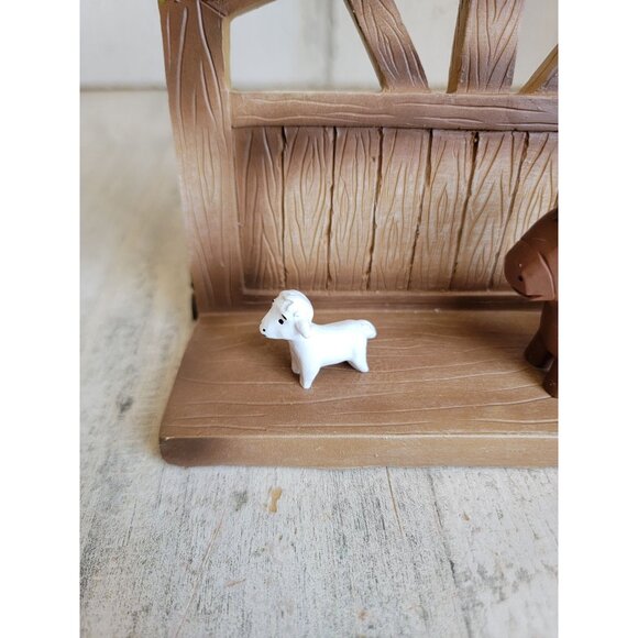 Roman inc nativity scene backdrop animal sheep Xmas decor figure - Picture 2 of 9